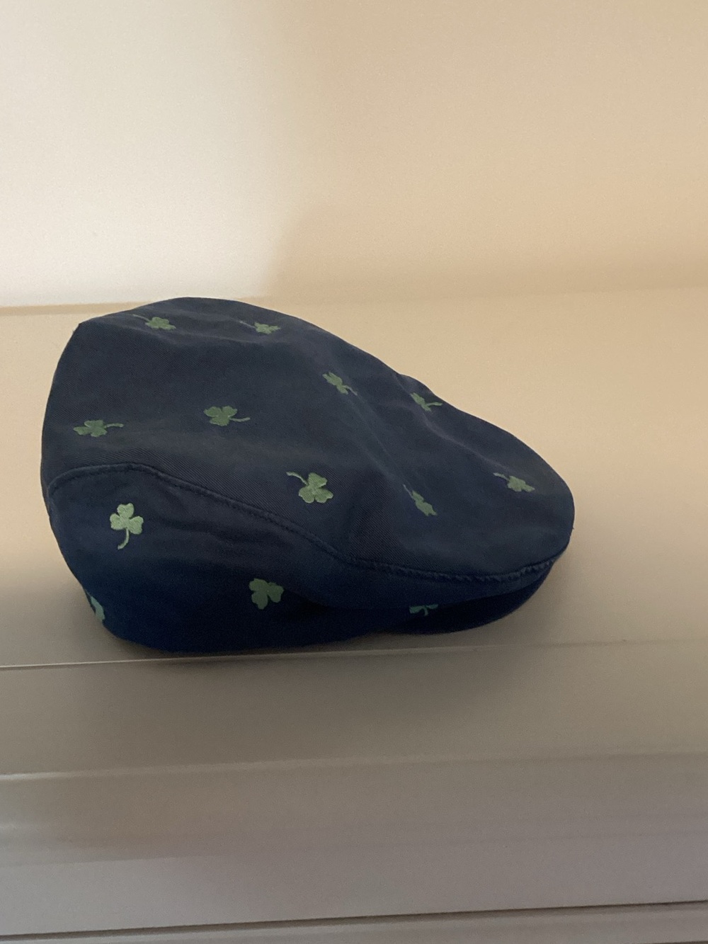 J. Crew Navy Shamrock Print Flat Cap - Newsboy - Page Boy Cap